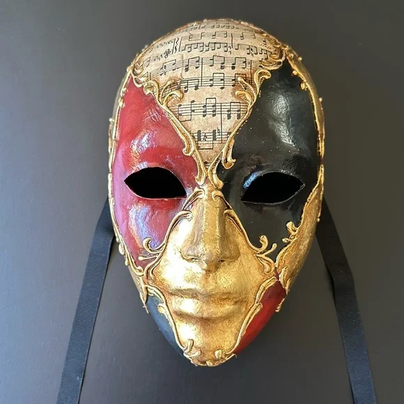 Venitian Full Face Italian Carnival Masquerade Halloween Festival Mask - Picture 2 of 3